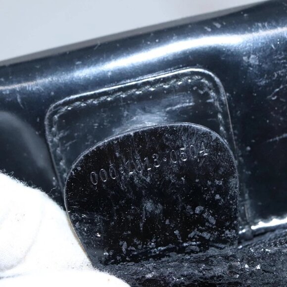 GUCCI Hand Bag Enamel 2way Black Silver - Picture 13 of 15